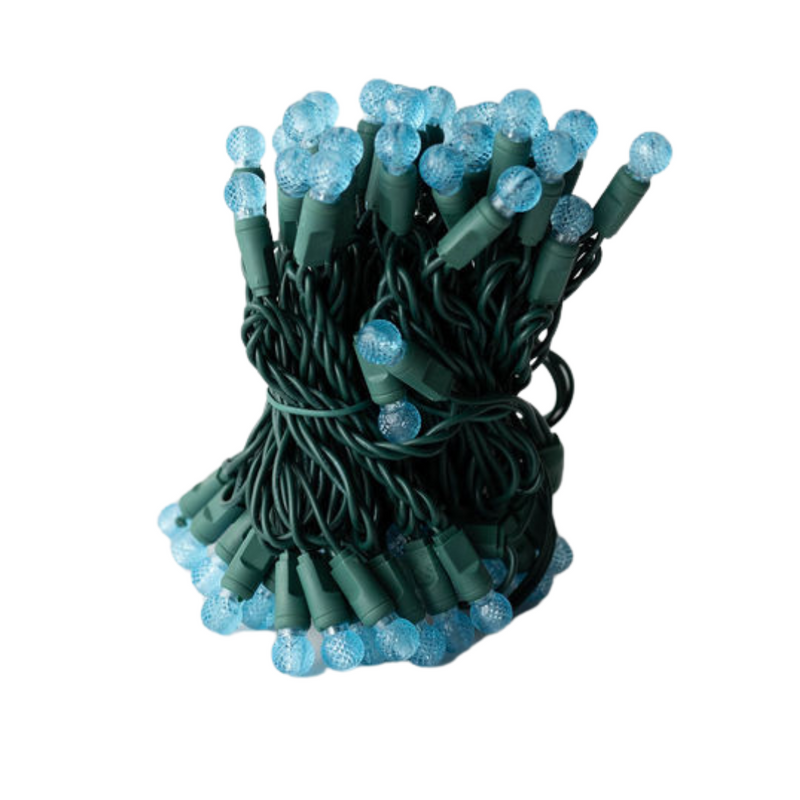 G12 LED 70 Bulb Strands - 4" Spacing - Turquoise / Teal