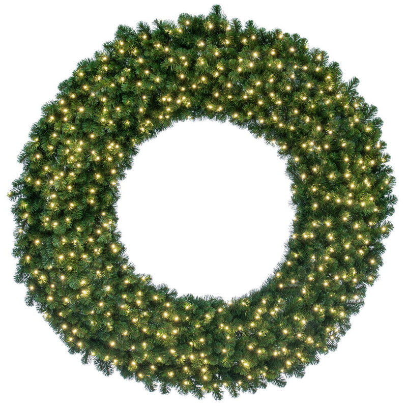 60" Prelit Wreath - Warm White