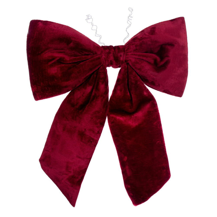 36" x 45" Burgundy Faux Fur Bow