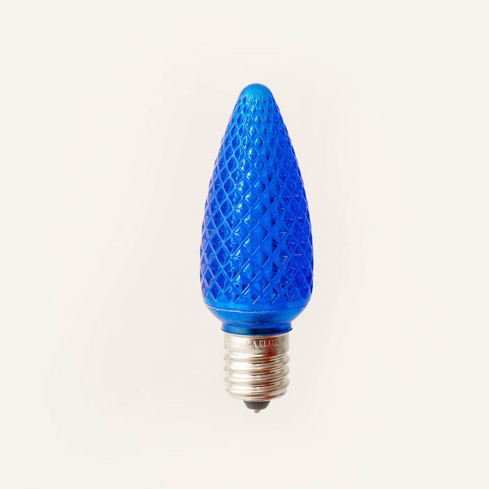 Blue - C9 LED Bulbs - Bag of 25- Faceted