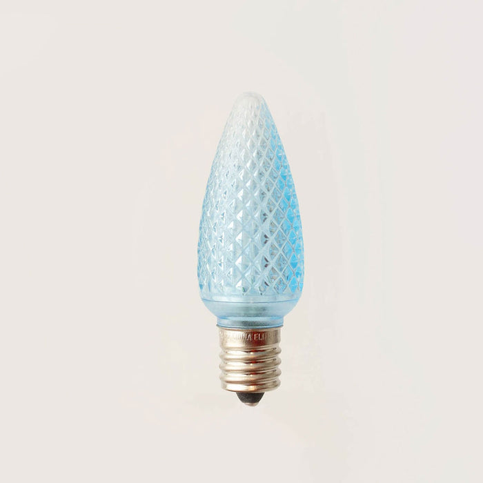 Turquoise / Teal - C9 LED Bulbs - Bag of 25- Faceted