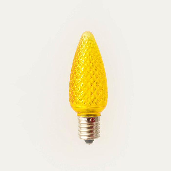 Yellow - C9 LED Bulbs - Bag of 25- Faceted